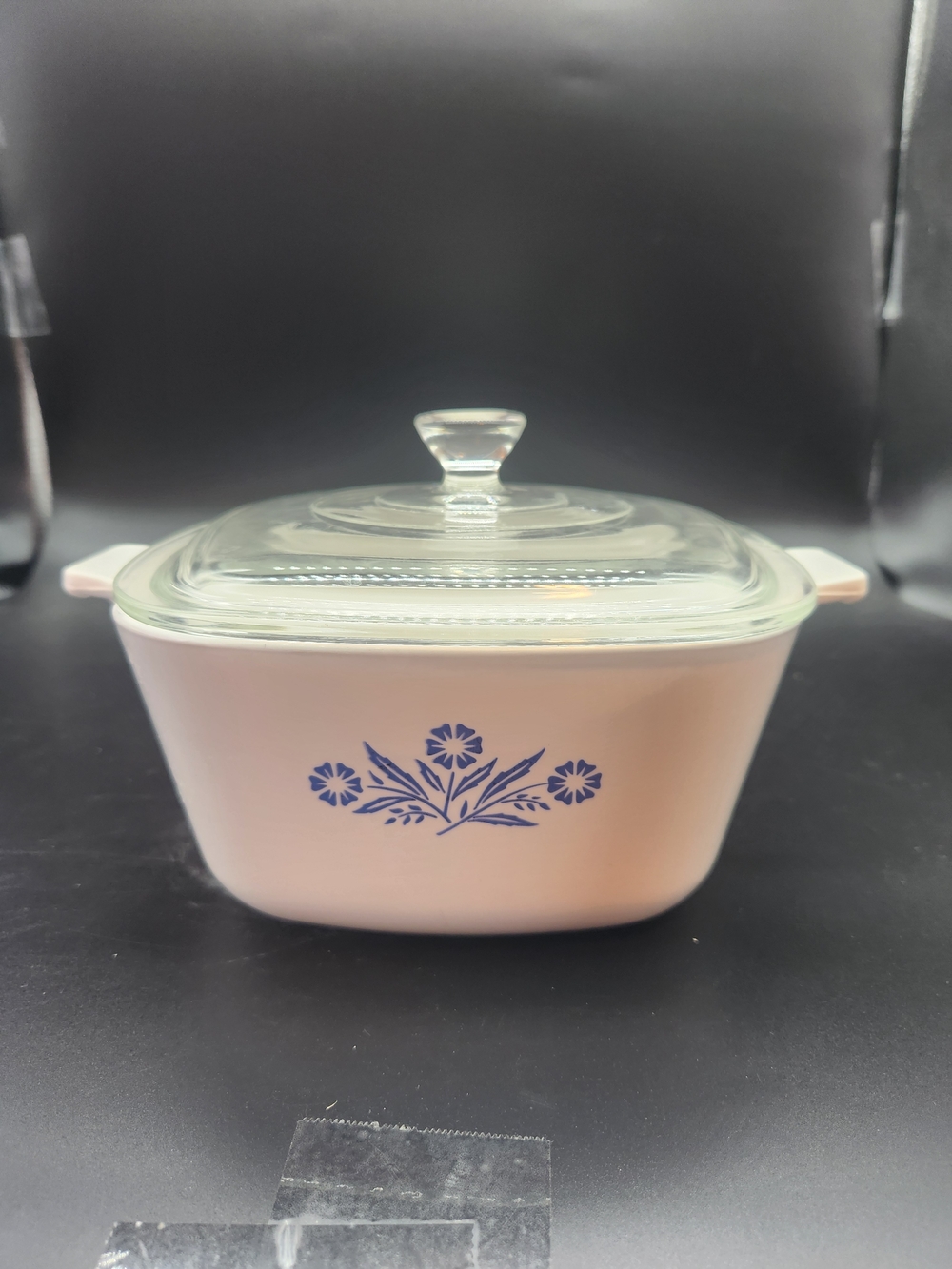 Vintage Corningware "Blue Cornflower" Pattern Casserole Dish W/Glass Lid